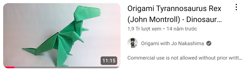 John Montroll's T-rex